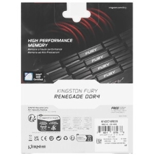 Оперативная память Kingston Fury Renegade, DDR4, 8GB (1x8GB), 3200MHz, CL16, DIMM, с радиатором, черный