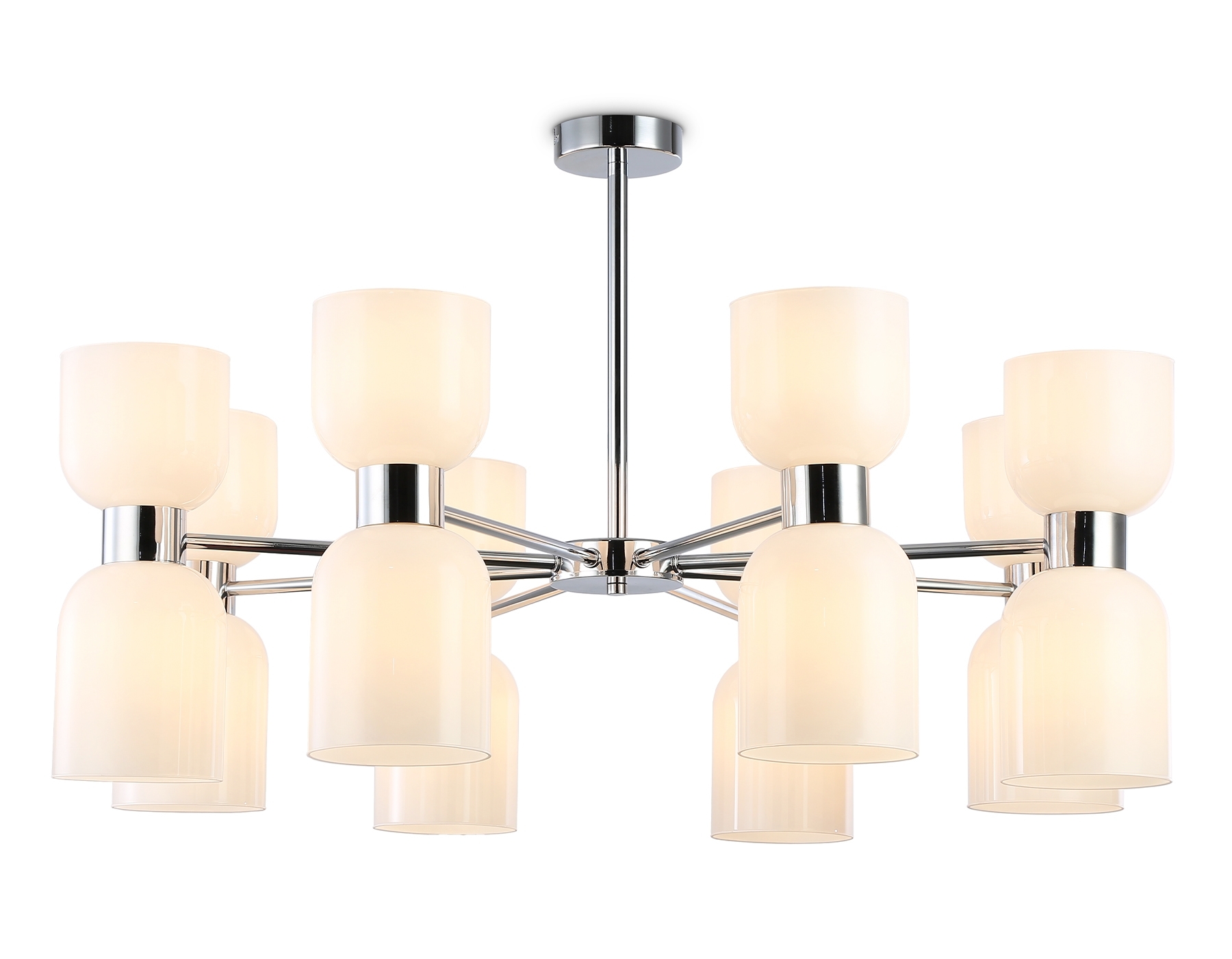 Люстра Ambrella light LH56085/16 СH/FR хром/белый матовый E14*16 max 40W D860*510