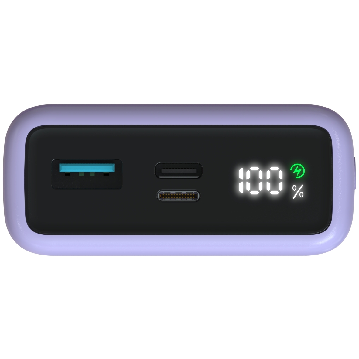 Портативный аккумулятор TOLT Lit LT-LP10T, 10000mAh, 22,5W, fast charging and PD, violet/ Powerbank TOLT Lit LT-LP10T, 10000mAh, 22,5W, fast charging and PD, violet