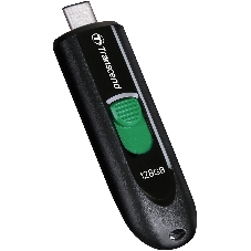 Флешка USB Transcend JetFlash 790C (TS128GJF790C), 128Gb, USB 3.2, R/W 90/60, черный/зеленый