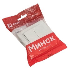 Выключатель 2-клавишный СП,10А, белый EKF Basic Минск