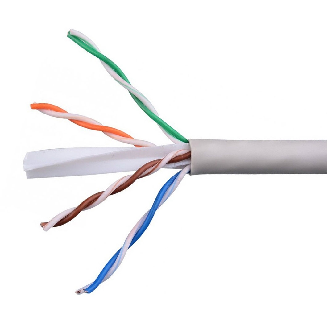 Кабель Cablexpert UPC-6055-4-CU/100, UTP indoor 4x2x0.55, медный, кат.6, однож., 100м, box, серый