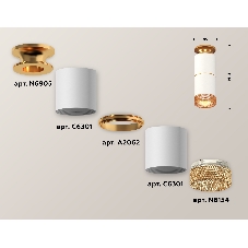 Светильник Ambrella Light XS6301261 SWH/PYG/CF белый песок/золото желтое полированное/кофе MR16 GU5.3