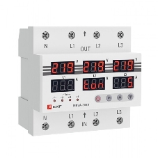 Трехфазное реле напряжения и тока с дисп. MRVA-3 63A EKF MRVA-3-63A EKF