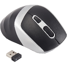 Мышь беспроводная Oklick 516MW черный/серебристый, 1600 dpi, радиоканал, Bluetooth, USB, кнопки - 6