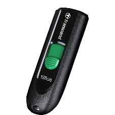 Флешка USB Transcend JetFlash 790C (TS128GJF790C), 128Gb, USB 3.2, R/W 90/60, черный/зеленый