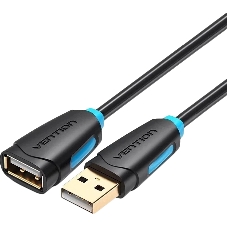Кабель-удлинитель Vention USB 2.0 AM/AF - 1м черный
