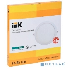 Светильник IEK LDVO0-1609-1-24-4000-K01 ДВО 1609 белый круг LED 24Вт 4000 IP20 алюм. корпус, диам 295 мм