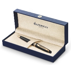 Ручка шариковая Waterman Expert 3 (CWS0951700) Black Laque GT M, синие чернила, подарочная коробка