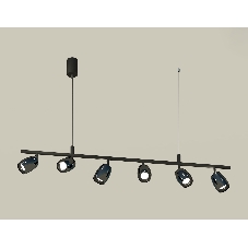 Светильник Ambrella light XB9006500/6 SBK/DCH/PBK черный песок/черный хром/черный полированный MR16 GU5.3 (С9006,С1123,N7011)