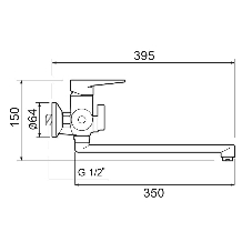 SL141-006E Смеситель для ванны, ø35
