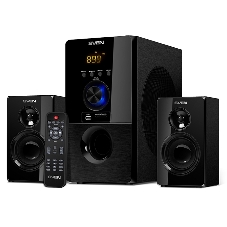 Акустическая система SVEN MS-2050 черный (2x12,5W + Subwoofer 30W, дерево, USB, SD, FM, ПДУ, Bluetooth)