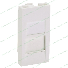 Вставка Panduit CFA1FSAW-X прямая со шторкой 22.5x45 1xMini-Com ПВХ белый (упак.:10шт)