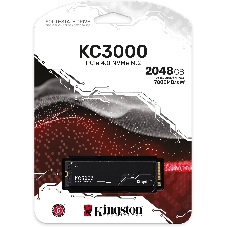 Накопитель SSD Kingston KC3000, 2Tb, PCIe 4.0 x4, M.2 2280, NVMe, R/W 7000/7000, с радиатором