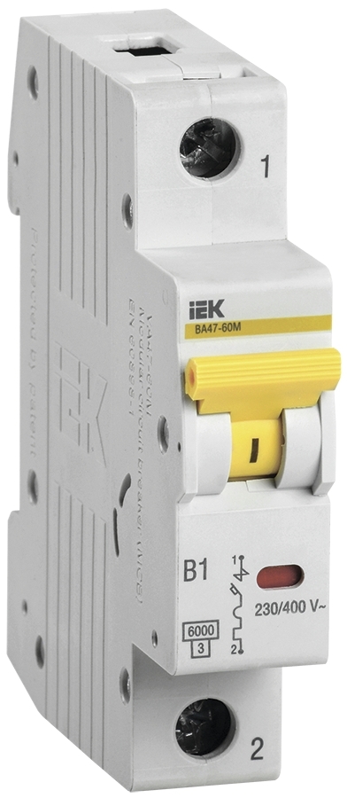 Выключатель автоматический IEK KARAT ВА47-60M 1Р 4А 6кА С