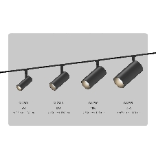 Трековый светильник GL2305 BK черный IP20 12W 3CCT 3000-6000K 48V 24° D45*100