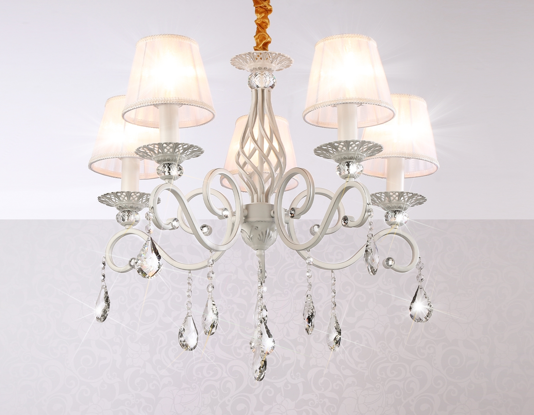 Светильник Ambrella light TR4547/5 WH/SL белый/серебро E14/5 max 40W D565*500