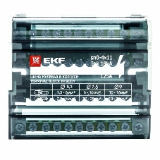 Шина нулевая в корпусе 4х11 EKF sn0-4x11