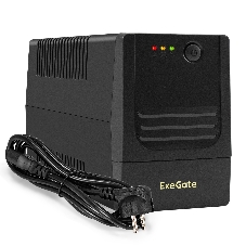 Источник бесперебойного питания ExeGate Power NB-1000.LED.AVR.4C13 (1000VA/650W, LED, AVR, 4*C13, батарея 12V 9Ah, черный)