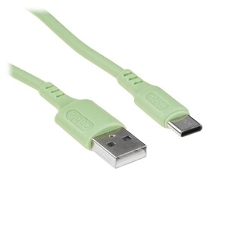 Кабель Defender F207, USB 2.0 (AM) - Type-C, 1 м, 2.4А, силиконовая оплетка, зеленый.