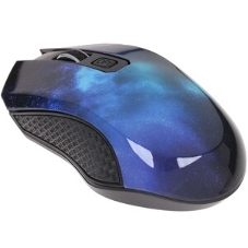 Мышь беспроводная Qumo Office M27 Universe синий, 1600 dpi, радиоканал, USB, кнопки - 4