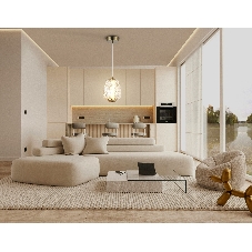 Подвесной светодиодный светильник Ambrella light LH30101 SB/TI бронза/янтарь 8W 3000K 140*140*1575