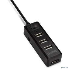 USB-концентратор Buro BU-HUB4-0.5L-U2.0, USB 2.0, USB 4 порта, USB