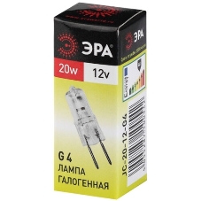 Лампа галогенная ЭРА G4-JC-20W-12V(100/1000/20000)