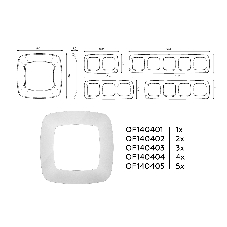 Рамка OMEGA Ecta (Серебро глянец) 1-ая OF140401