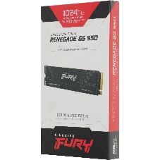 Накопитель SSD Kingston Fury Renegade, 1Tb, M.2(22x80мм), NVMe, PCIe 5.0 x4, 3D TLC, R/W 14200/11000Mb/s, IOPs 2 200 000/2 150 000, TbW 1000, DWPD 0.5 (12 мес)