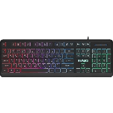 Клавиатура проводная Defender Raid GK-778DL, USB, черный