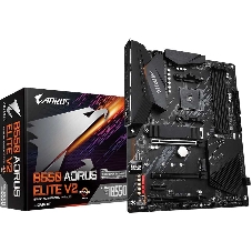 Материнская плата Gigabyte B550 AORUS ELITE V2, AM4, AMD B550, 4xDDR4, 4xSATA, 2xM.2, 1xPCIe 4.0 x16, 1xPCIe 3.0 x16, 2xPCIe 3.0 x1, 1xHDMI, 1xDP, 1x2.5Gb LAN, 1xUSB-C 10Gbps, 4xUSB-A 10Gbps, 4xUSB-A 5Gbps, 2xUSB-A 2.0, 3x3.5 мм, 7.1, ATX