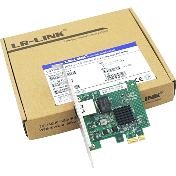 Сетевой адаптер LR-LINK LRES2034PT PCIe x1 1*RJ45 NIC Card (303523)