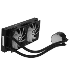 Водяное охлаждение для процессора Thermalright Grand Vision 240 (240mm, LED, Black, ARGB/Fans: 2x120mm, 80.45CFM, 29.4dBA, 2150RPM/Pump height 72.5mm, 6400RPM, Rad thickness 27mm/S: 1700, 1200, 1851, 115X, 2011, 2066, AM5, AM4)
