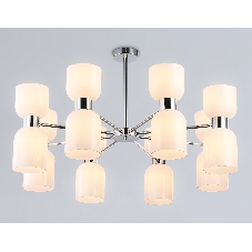 Люстра Ambrella light LH56085/16 СH/FR хром/белый матовый E14*16 max 40W D860*510