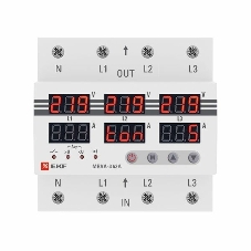 Трехфазное реле напряжения и тока с дисп. MRVA-3 63A EKF MRVA-3-63A EKF