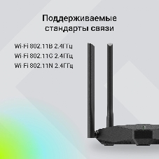 Роутер беспроводной Digma DWR-N302LTE N300 10/100BASE-TX/3G/4G cat. 4 черный