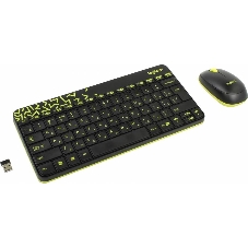 Комплект клавиатура+мышь Logitech MK240 Nano беспроводной, USB, 1000 DPI, чёрный