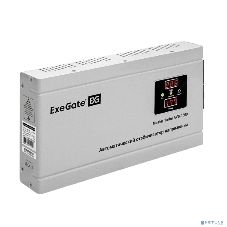 Стабилизатор напряжения ExeGate Master Turbo AVS-1500 (1500ВА, 100-265В, цифр. индикация вход/вых. напряжения, 220В±8%, КПД 98%, 5 уровней защиты, задержка, усиленный метал.корпус, евророзетка, RTL)