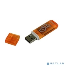 Флешка USB Smartbuy Glossy series Orange (SB64GbGS-Or), 64Gb, USB 2.0, R/W 25/15, оранжевый