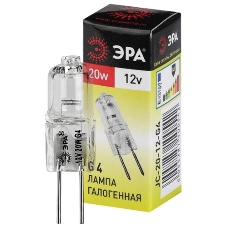 Лампа галогенная ЭРА G4-JC-20W-12V(100/1000/20000)