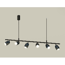 Светильник Ambrella light XB9006550/6 SBK/DCH/FR черный песок/черный хром/белый матовый MR16 GU5.3 (С9006, С1123, N7165)