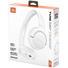 Беспроводные наушники JBL Tune 530BT белый, накладные, Bluetooth, складная конструкция