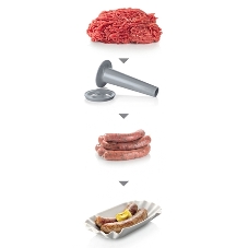 Мясорубка электрическая Bosch MFW45020 1600Вт белый/серый