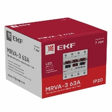 Трехфазное реле напряжения и тока с дисп. MRVA-3 63A EKF MRVA-3-63A EKF