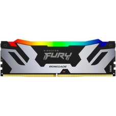 Оперативная память Kingston Fury Renegade, DDR5, 16Gb (1x16Gb), 6400MHz, CL32, DIMM, с радиатором, RGB, серебристый/черный