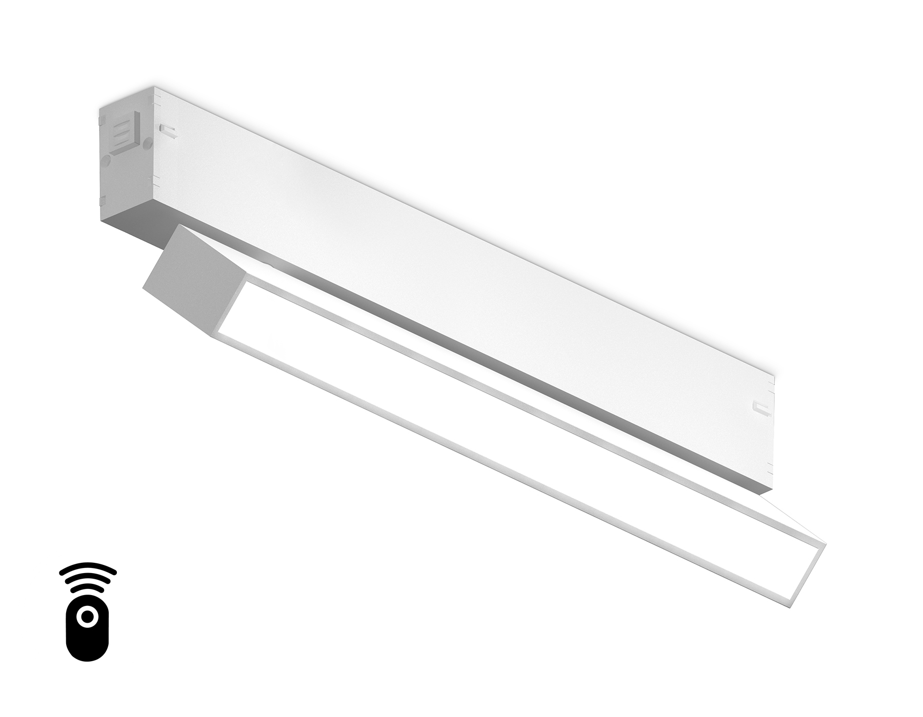 Управляемый светодиодный светильник для шинопровода Magnetic Ambrella light GL1331 WH белый IP20 18W 3000K-6400K 220V 120° 342*25*112 (Без ПДУ)