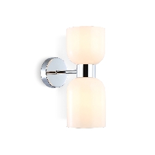 Настенный светильник Ambrella light LH56087/2 СH/FR хром/белый матовый E14*2 max 40W 215*120*300