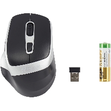 Мышь беспроводная Oklick 516MW черный/серебристый, 1600 dpi, радиоканал, Bluetooth, USB, кнопки - 6