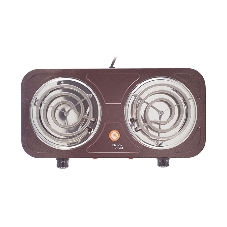 Плита настольная электрическая Centek CT-1509 Siberia коричневый, 2 кВт, ТЭН, конфорки - 2, эмаль, поворотные переключатели